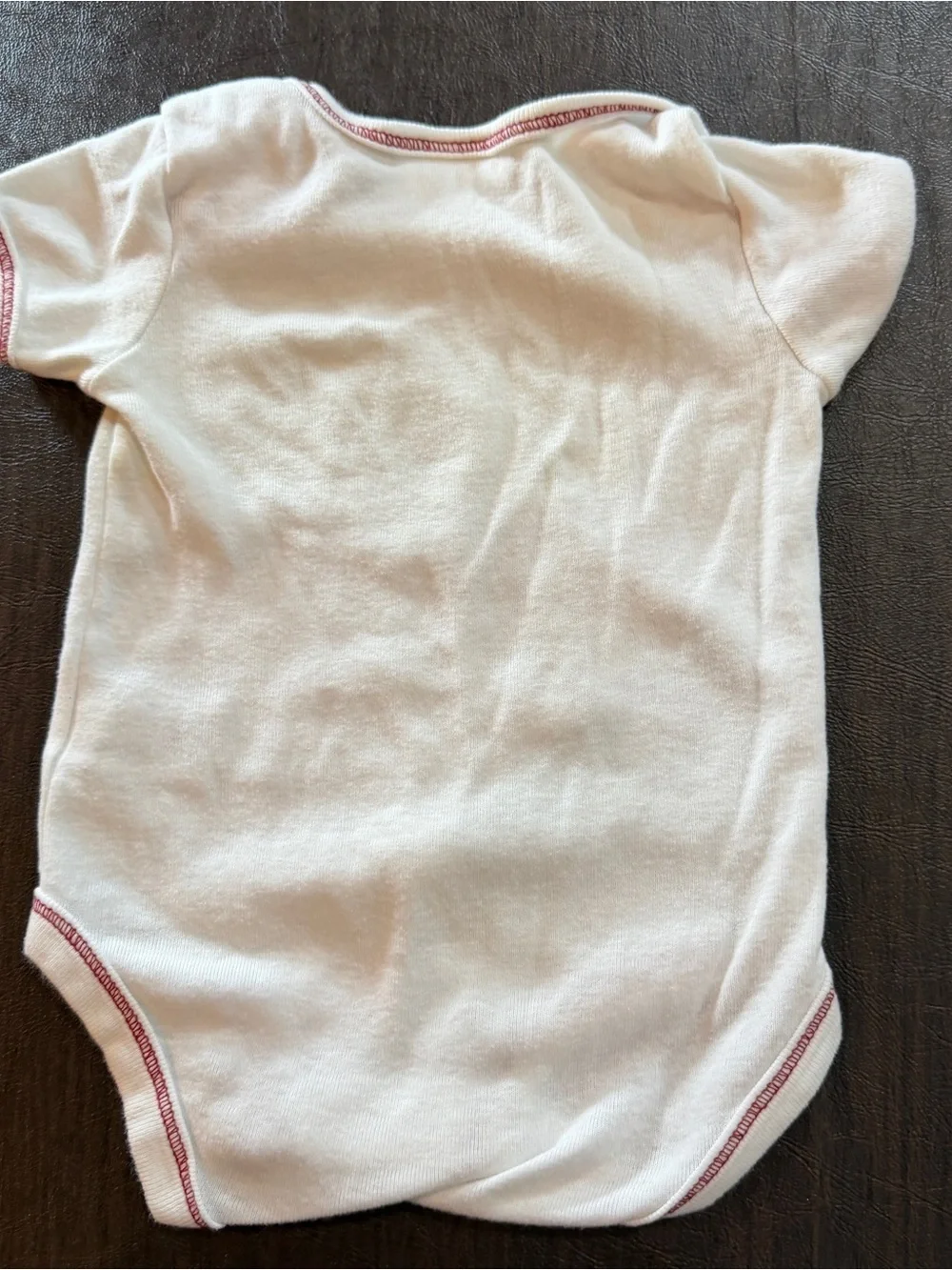 Proedge Indiana Hoosiers IU Snap White Onesie with Crimson Logo Sz 0-3M